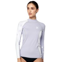 DS56PR Гидромайка стрейч, длинный рукав  женская(сирен/белый) 